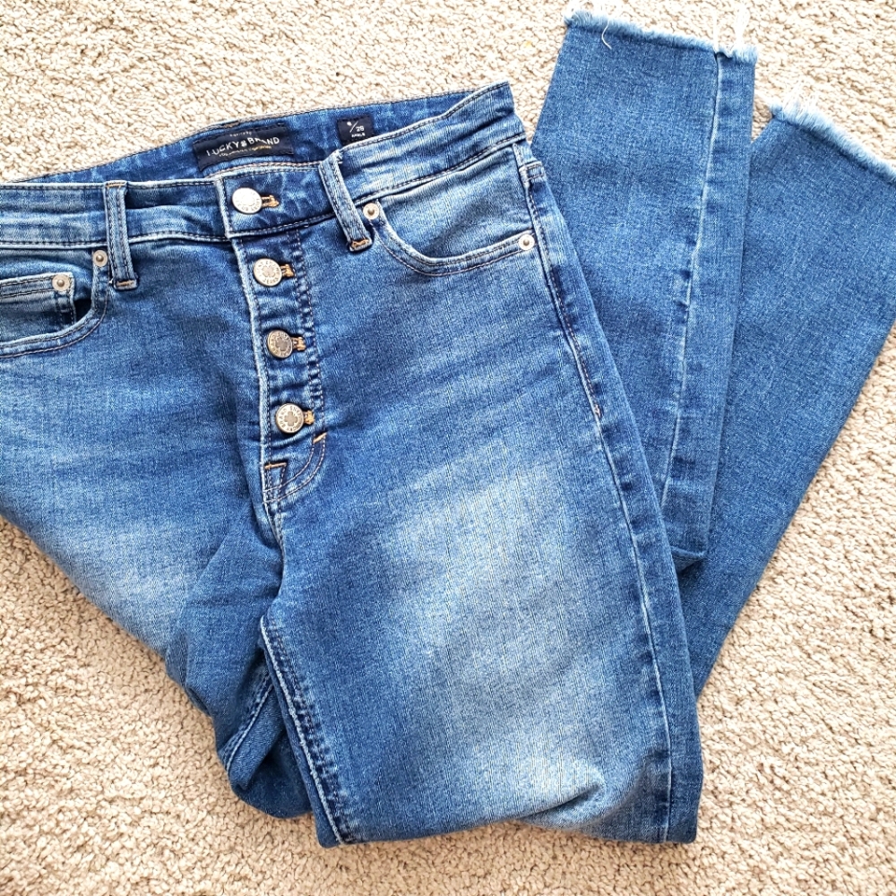 COPY - Lucky Brand Bridgette Crop Jeans high waist